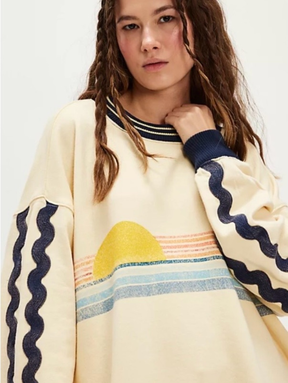 NWOT Free People Boardwalk Sweatshirt Size S